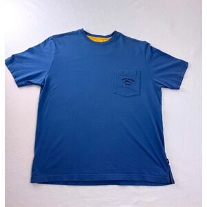 Tommy Bahama Relax Pocket T-Shirt Men's Medium Blue Pima Cotton Crew Neck
